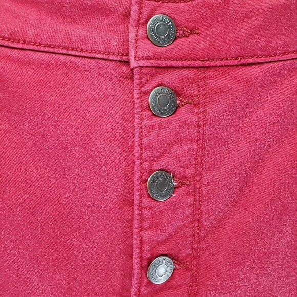 Old Navy Jeans Womens Size 16 Red Rockstar Super Skinny Button Fly Stretch Denim - Picture 5 of 10